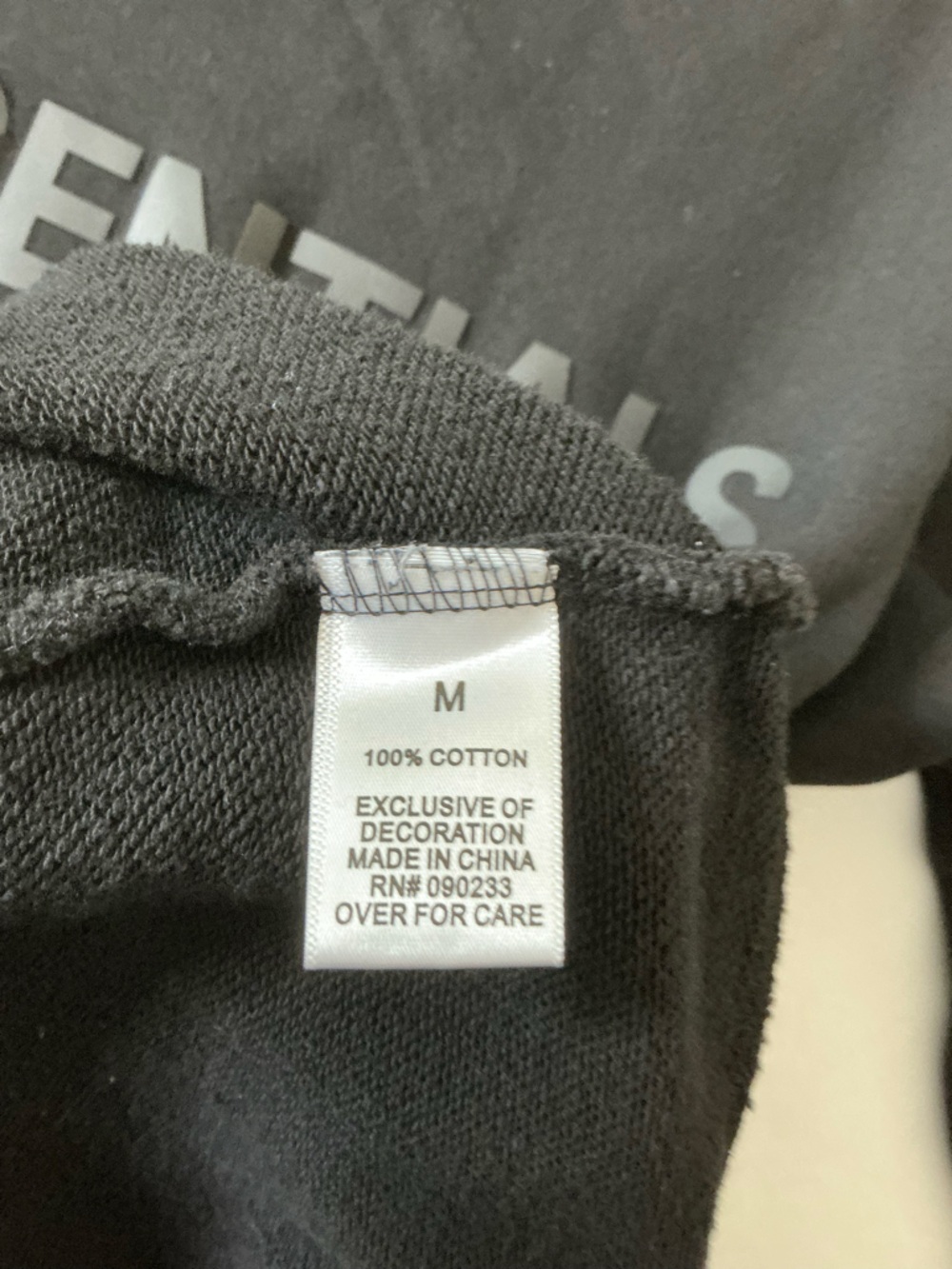 Essentials Men’s Black Logo Crewneck Sweatshirt Size Medium - Picture 11 of 12